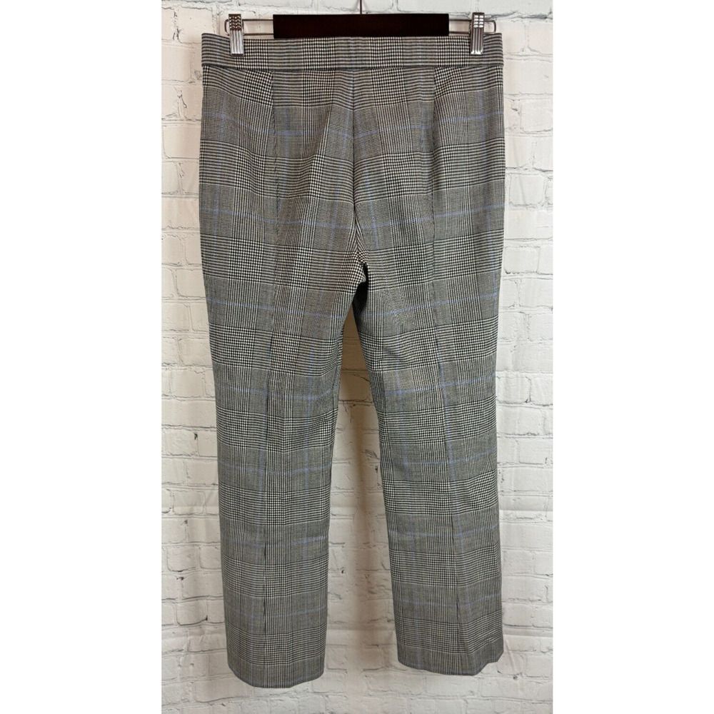THEORY Cardinal white black glen check wool stretch ankle dress pants 6 NWOT - Picture 6 of 8